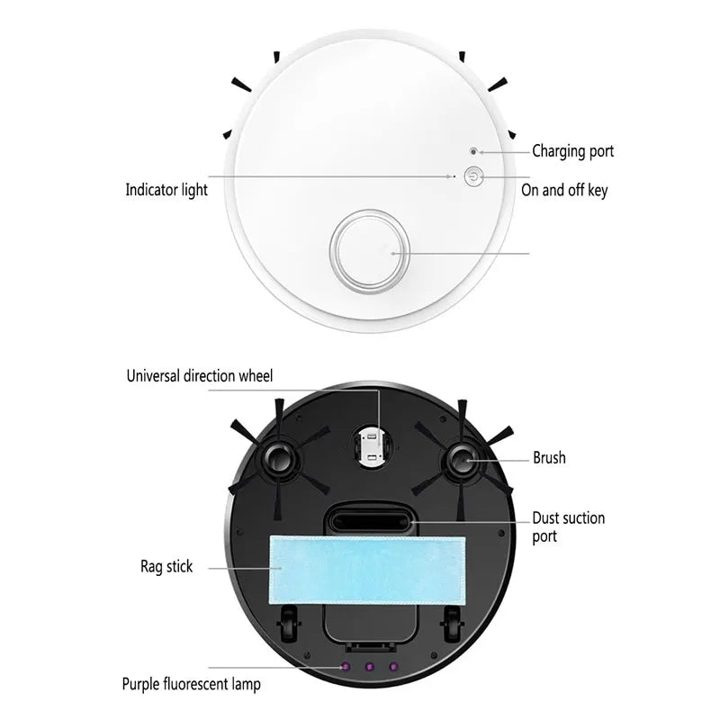 Automatic Robot Vacuum Cleaner 3-in-1