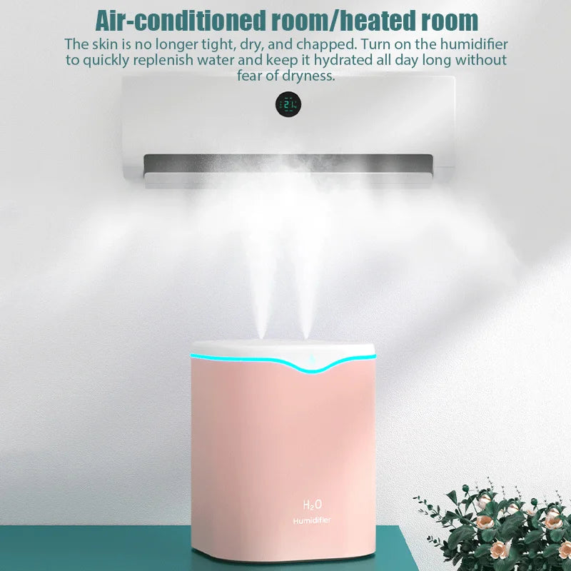 2000ML USB Air Humidifier Double Spray Aromatherapy