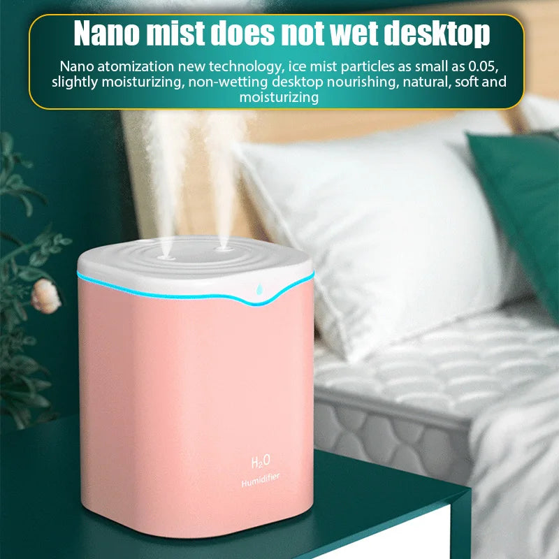 2000ML USB Air Humidifier Double Spray Aromatherapy