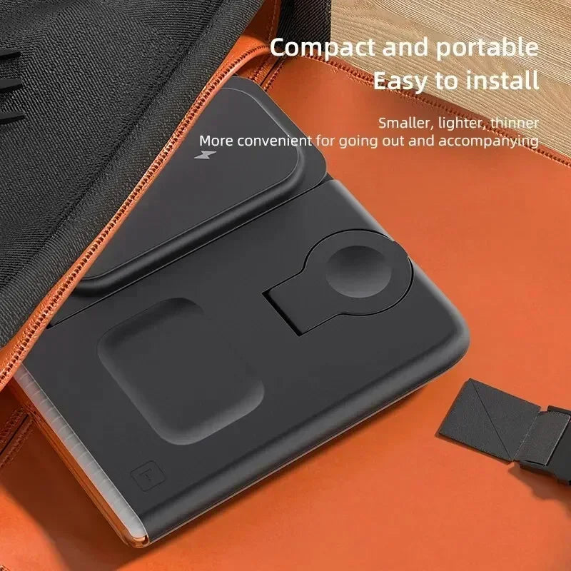 3 In 1 Wireless Charger Stand Pad + Night Light