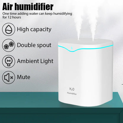 2000ML USB Air Humidifier Double Spray Aromatherapy